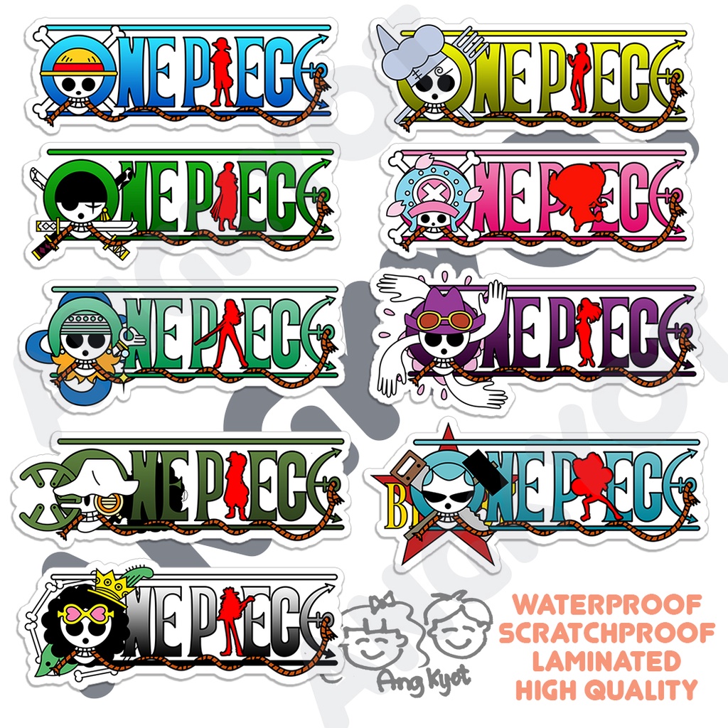 One Piece Title Stickers Waterproof Laminated | Shopee Philippines