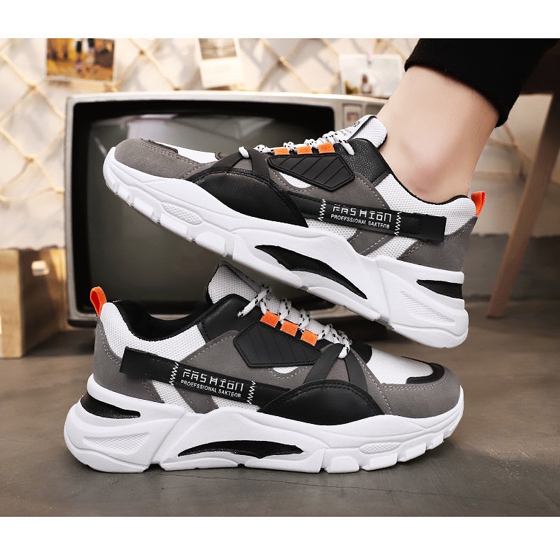 2022 korean trendy street style chunky shoes running rubber shoes for ...