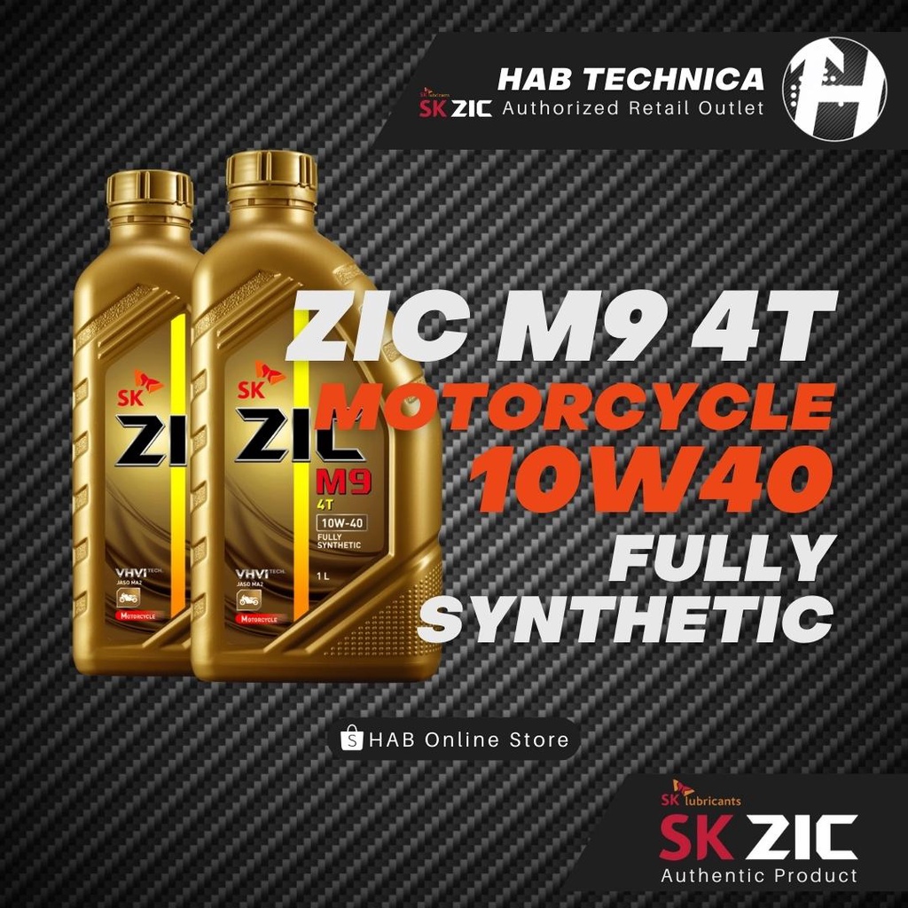 Zic M9 4T 10w40 Fully Synthetic for Motorcycles - 1 Liter | Shopee ...