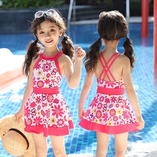 ¤ Children s swimsuit girls middle-aged children 2021 new one-piece ...