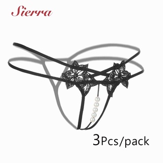3 Pcs Women Thongs Sexy Lace T-back Panties Hollow Out G String Transparent  Panties Seamless Soft Underwear Thong M-XL