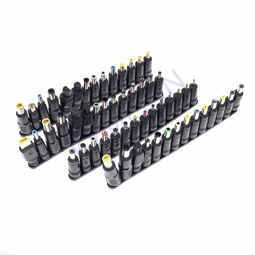 56 pcs/set Universal Plug 56pcs DC Power 5.5x2.1mm DC head Jack Charger ...