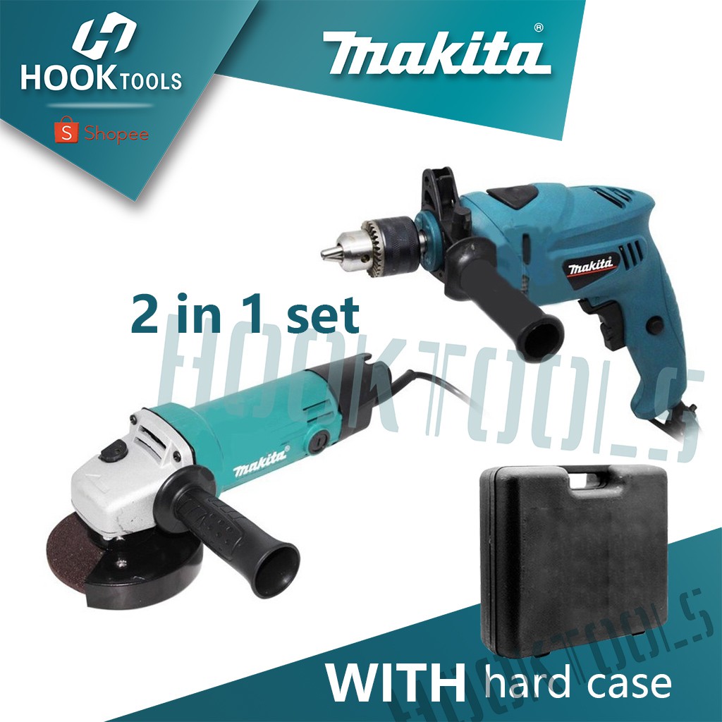 Makita grinder with drill set hotsell