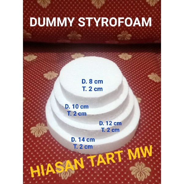 D.8/10/12/14 T.2Cm Dummy Cake Styrofoam 8/10/12/14cm Unit Height 2cm