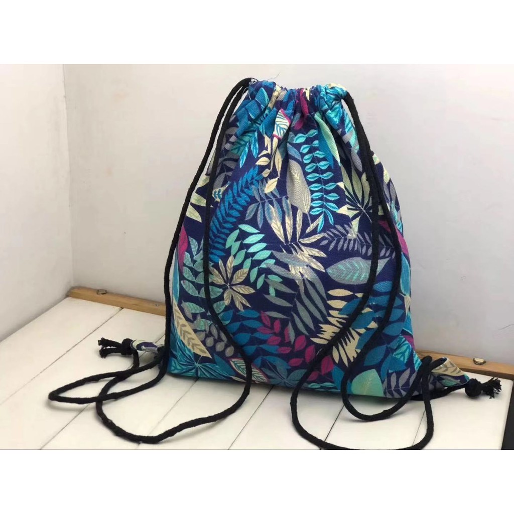 Canvas Drawstring Bag String Bag Fashion Design Back Pack