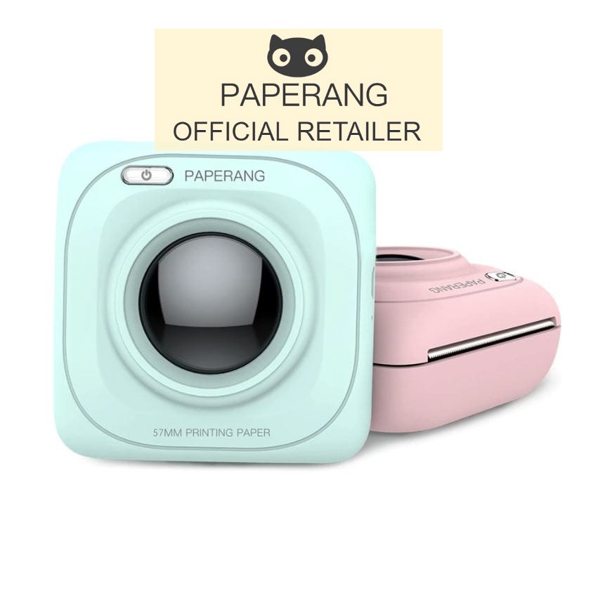 Paperang P1S Pink/Mint Green Wireless Inkless Portable Photo Printer ...
