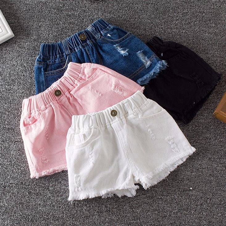 Summer Children's Clothes Girls Jeans Short Pants Soft Cotton