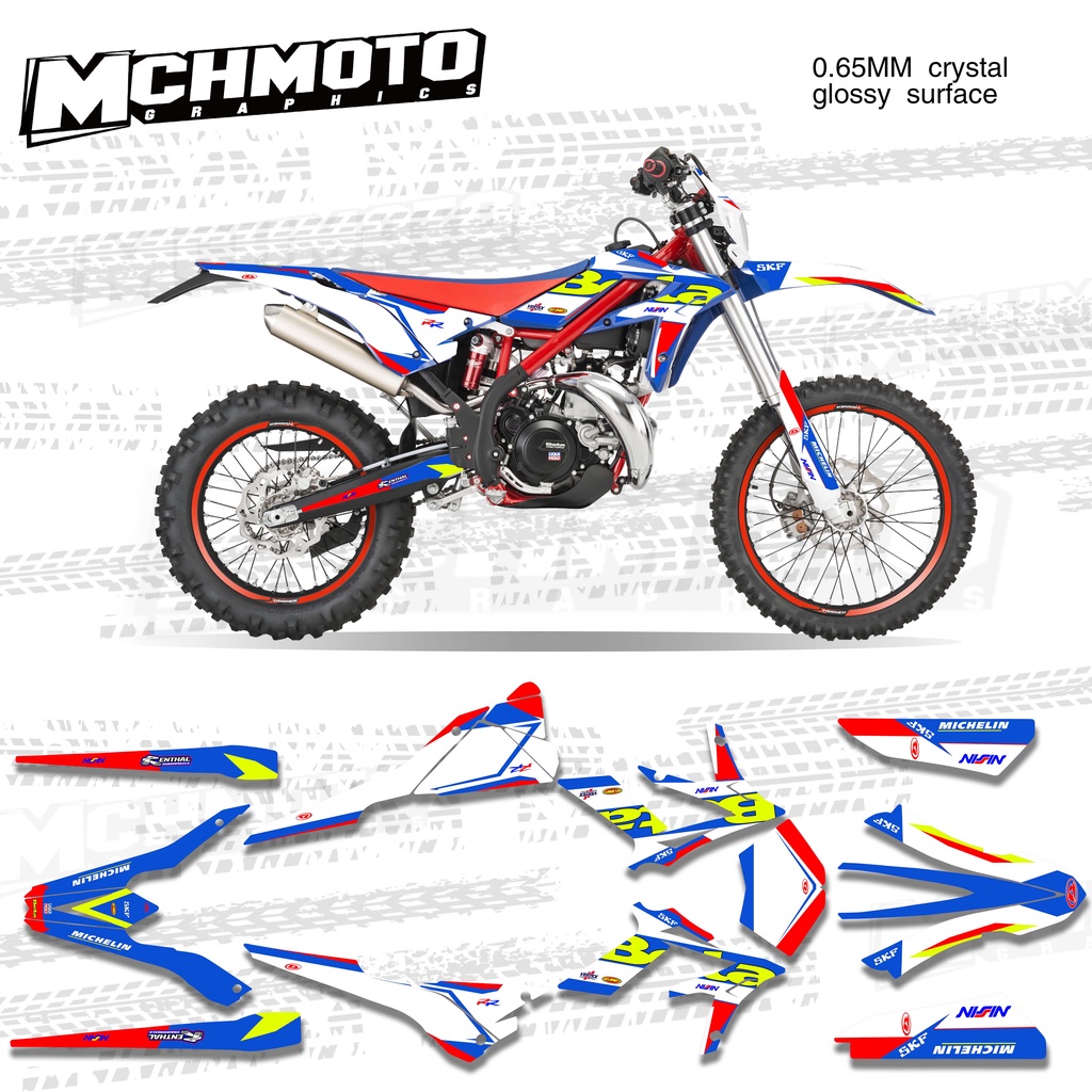 MCHMFG Motorcycle Team Graphic Decal & Sticker Kit For BETA Xtrainer