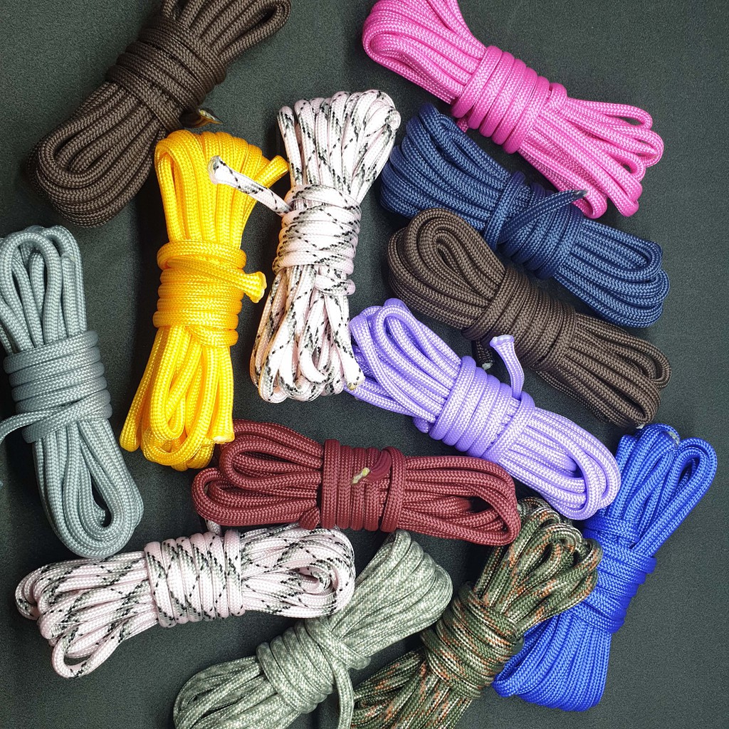 20 FEET PLAIN COLORS Type III 550 Paracord Polypropylene 4mm Diameter