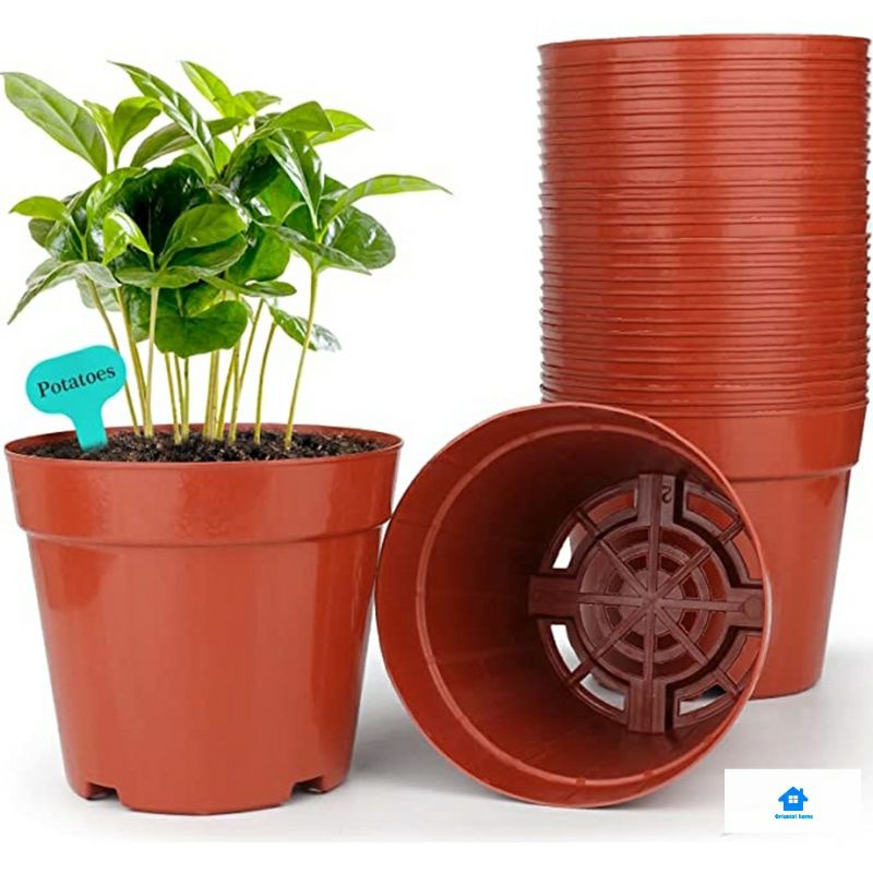 Plastic Pots Flower Plant Container Seeds Home Living Gardening Pot 