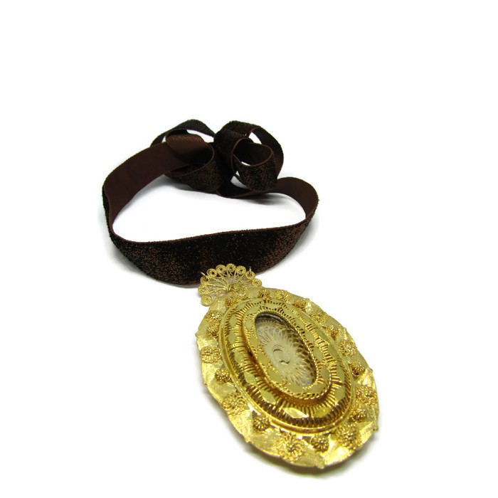 Vintageinspired Filigree Tambourine Choker Maria Clara Necklace