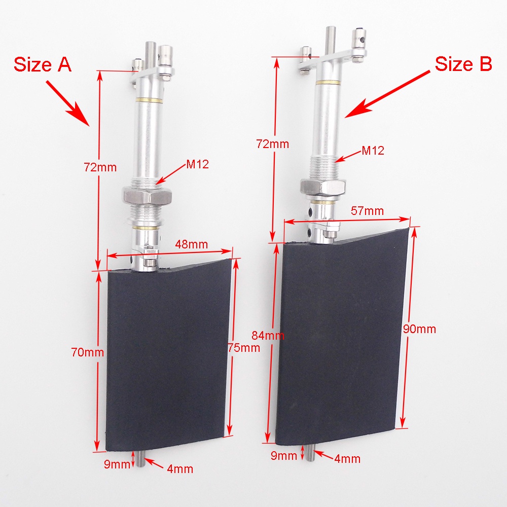 1PC Boat Model Big Nylon Steering Rudder Submerged Rudder With Servo ...
