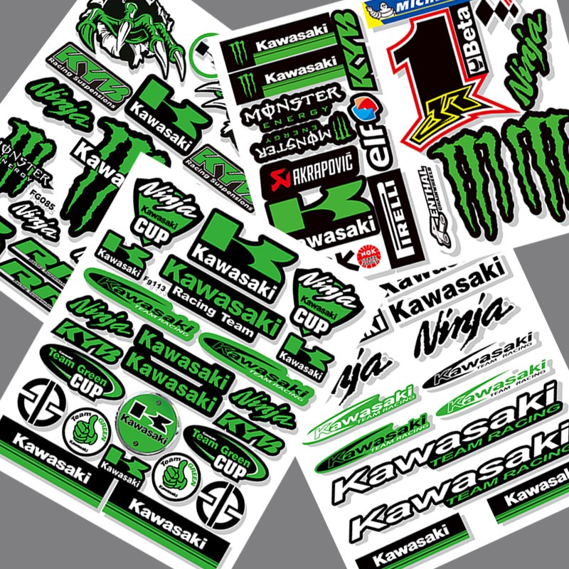 Kawasaki Sticker For Motorcycle Emblem Decals Logo Shopee Philippines