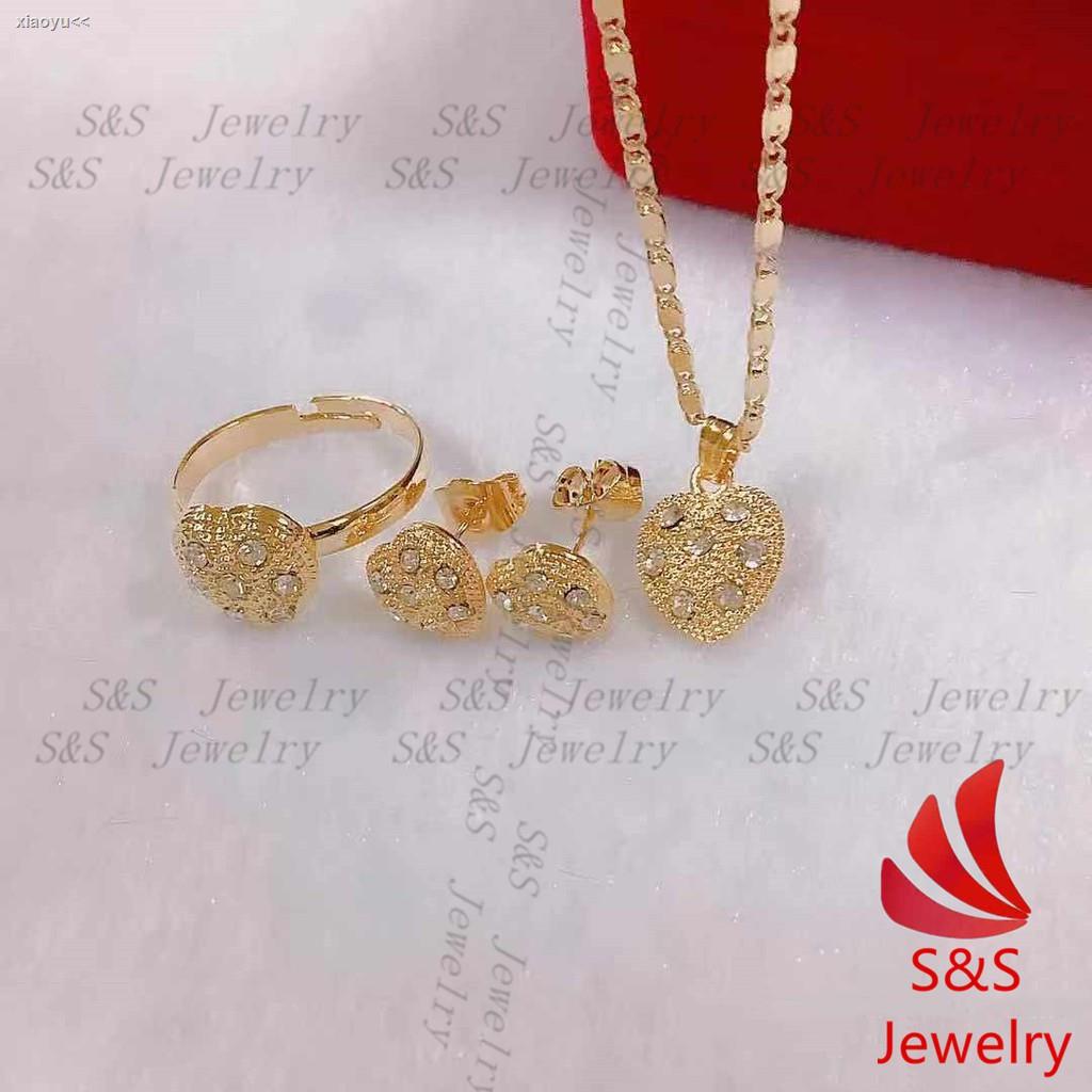 SS Jewelry 24K 3in1 Bangkok Gold Plated Set | Shopee Philippines