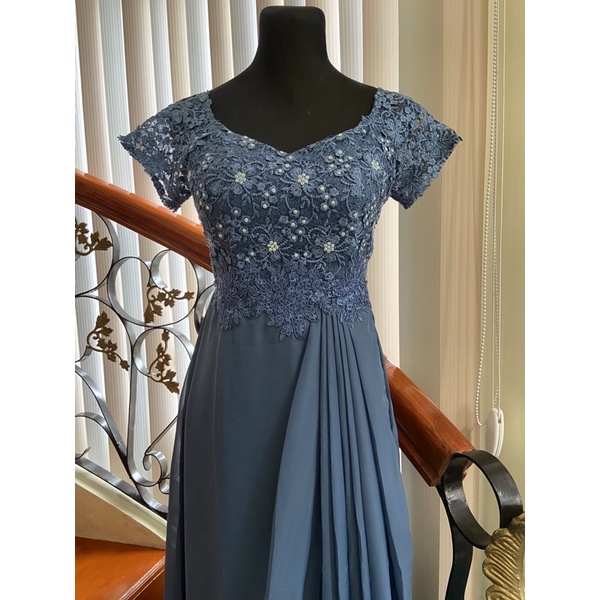 Dusty Blue Mother of the Bride Gown/ Principal&Secondary Sponsor Dress ...