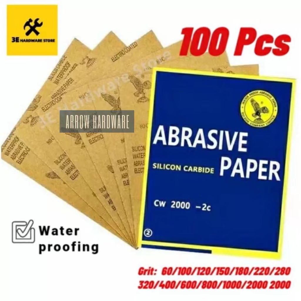 Dragon Imported 100 Sheets Abrasive Sandpaper Waterproof Grinding Paper ...