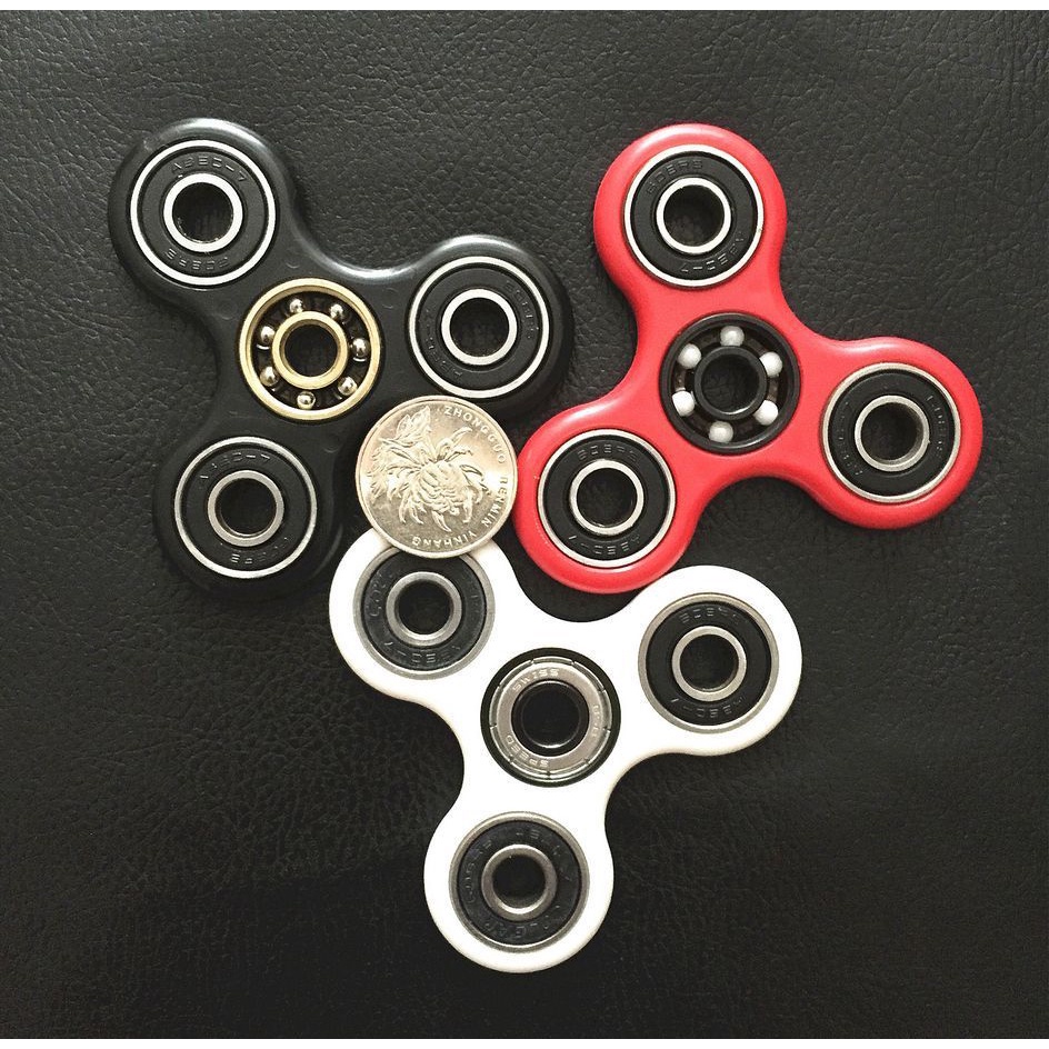 Tri Fidget Hand Spinner Triangle Brass Metal Colorful Finger Toy EDC ...