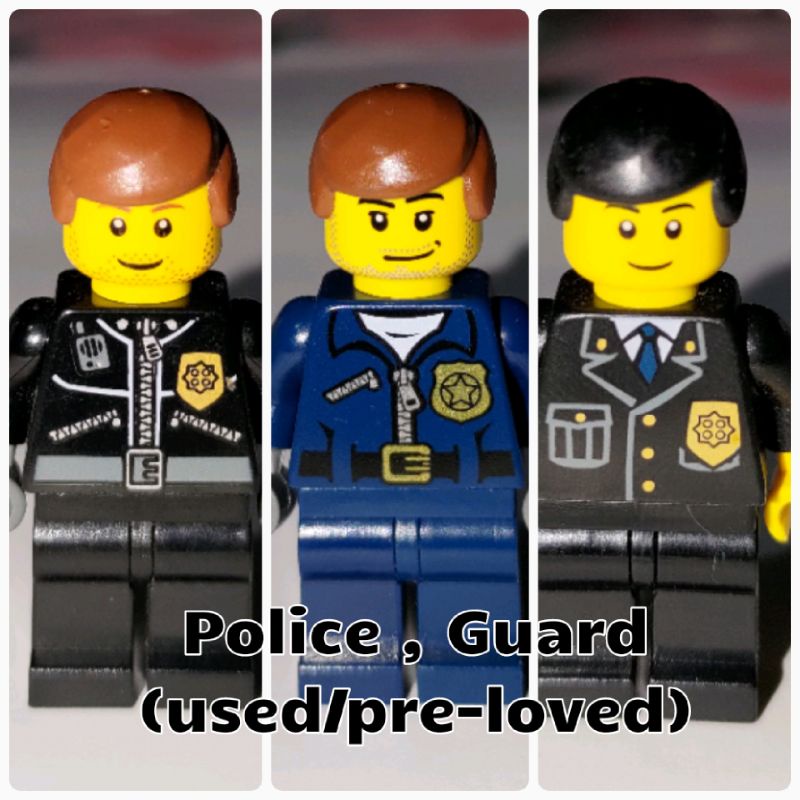 LEGO Police Guard Minifigure Pre loved Lego Minifigure