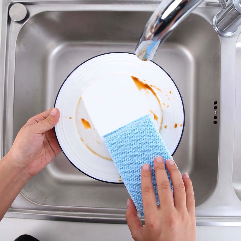 4Pcs Sponge Multipurpose Cleaning Scrub Kitchen Dish Scrubber Wash ...