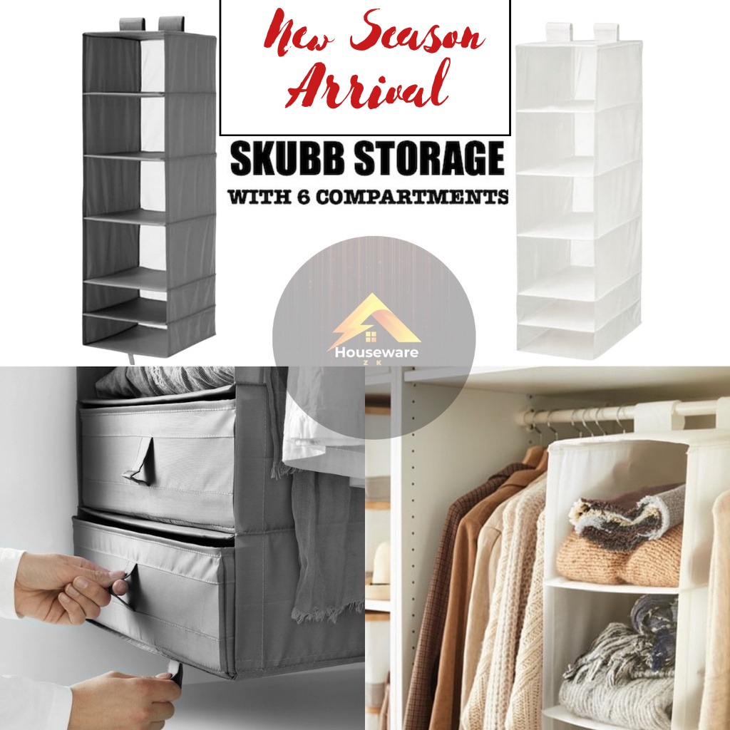 【New product】IKEA SKUBB Storage with 6 compartments Ready Stock