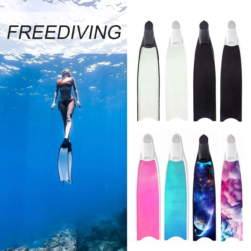 Free Diving Pure Carbon Fiber Long Fins C4 Glass Fiber Fins Professional Fishing Mantra