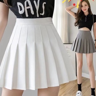 Women High Waist Pleated Skirt Skater Tennis Skirt Slim Pleated Skirt