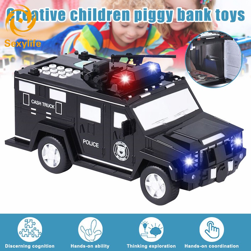 Smart Music Password Banknote Car Toy Piggy Bank with Light Electronic ...