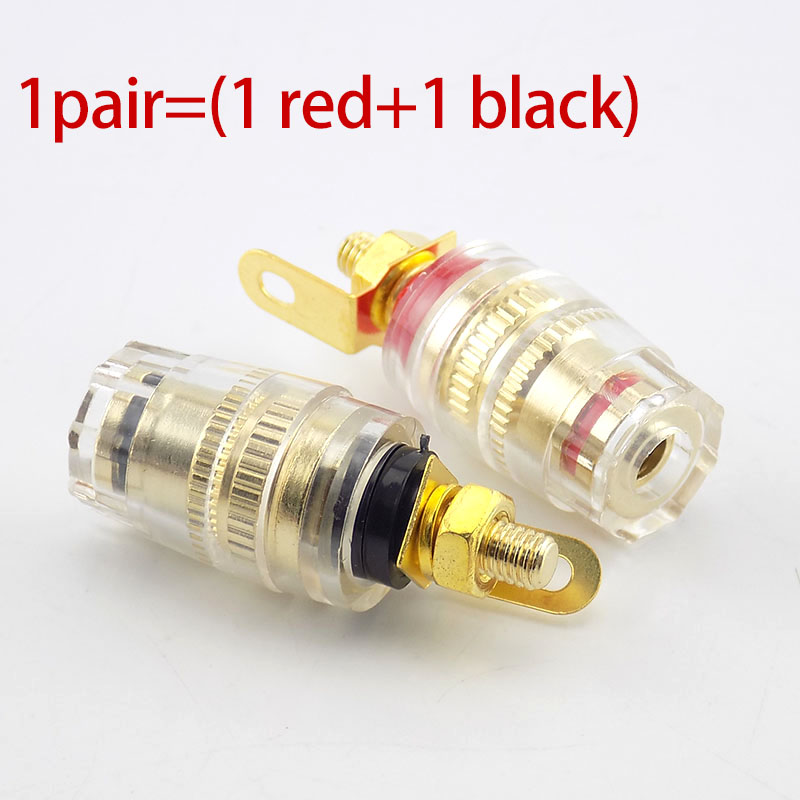 1pair 2pcs Banana Plug Connector 4mm Thread Medium Amplifier Speaker