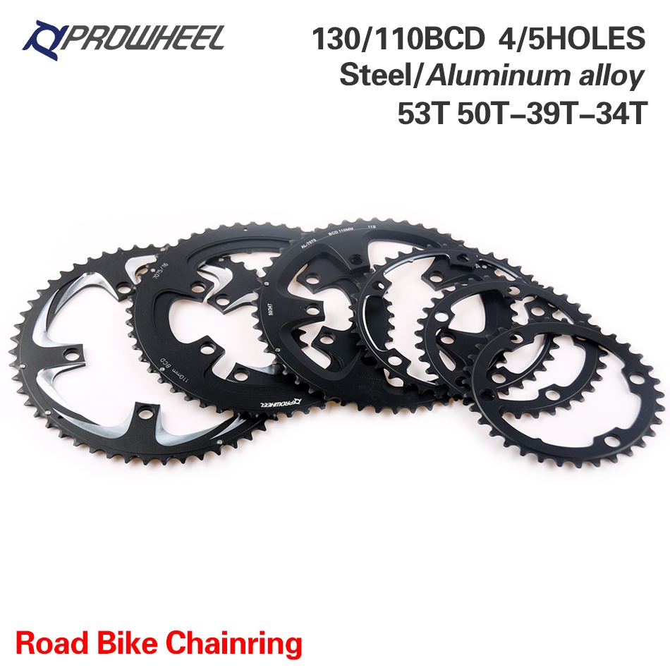 PROWHEEL Road Bike Chainring 110BCD 130BCD 34T/39T/50T/53T Bicycle ...