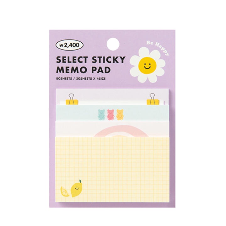 Artbox From Korea Adhesive Memo Paper Flower Character Pad Shopee