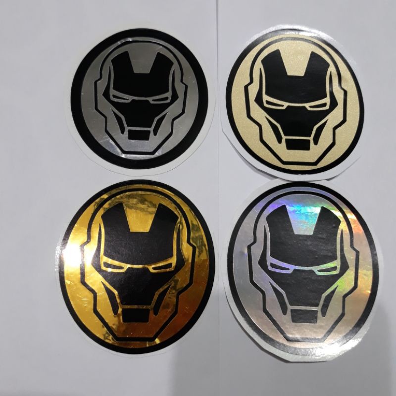 IRON MAN STICKER/DECAL IN GOLD, SILVER & HOLOGRAM | Shopee Philippines