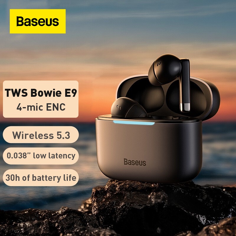 Baseus Bowie E9 Wireless Earphone Bluetooth 5.3 with 4-mics ENC Noise ...