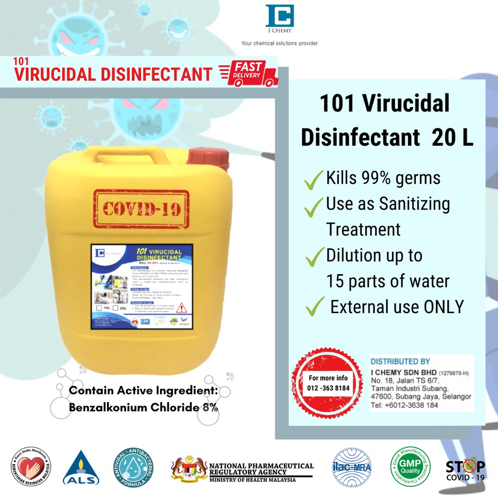 I Chemy 101 Virucidal Disinfectant 20L Shopee Philippines