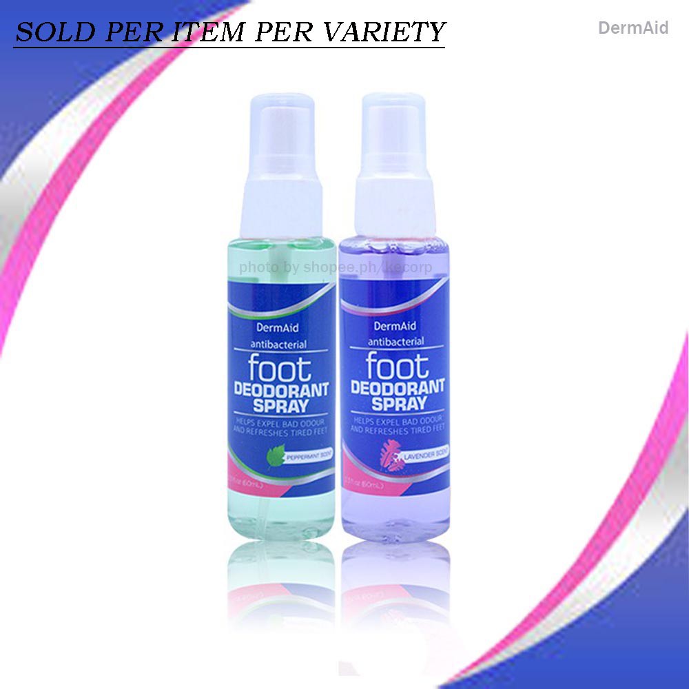 Dermaid Foot Deodorant Spray 60 mL Sold Per Item Per Variety KECORP