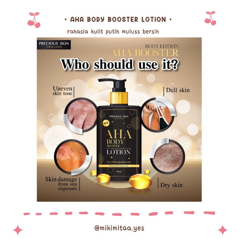 Aha Body Lotion Precious Skin AHA Body Booster Lotion Extra Whitening