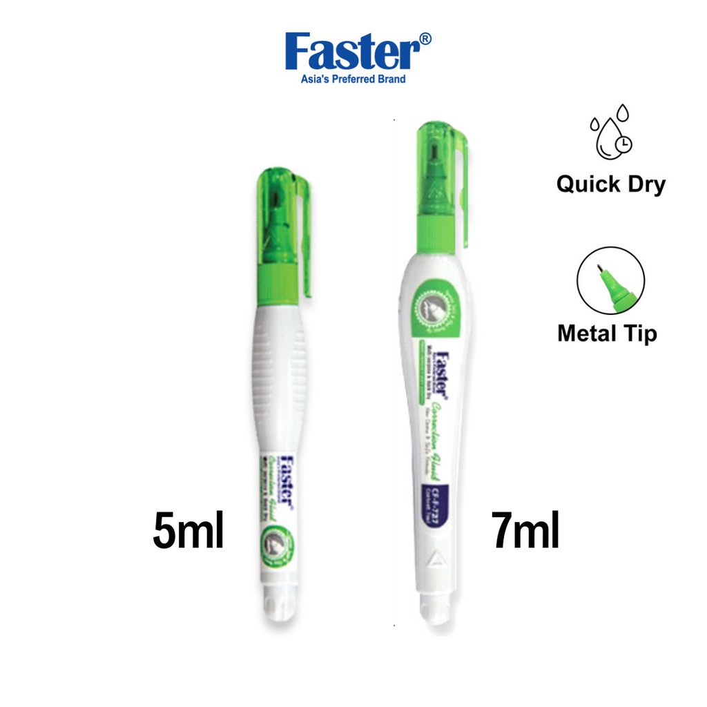 Faster Correction Fluid Liquid Paper 5ml/7ml (1PC) | Shopee Philippines