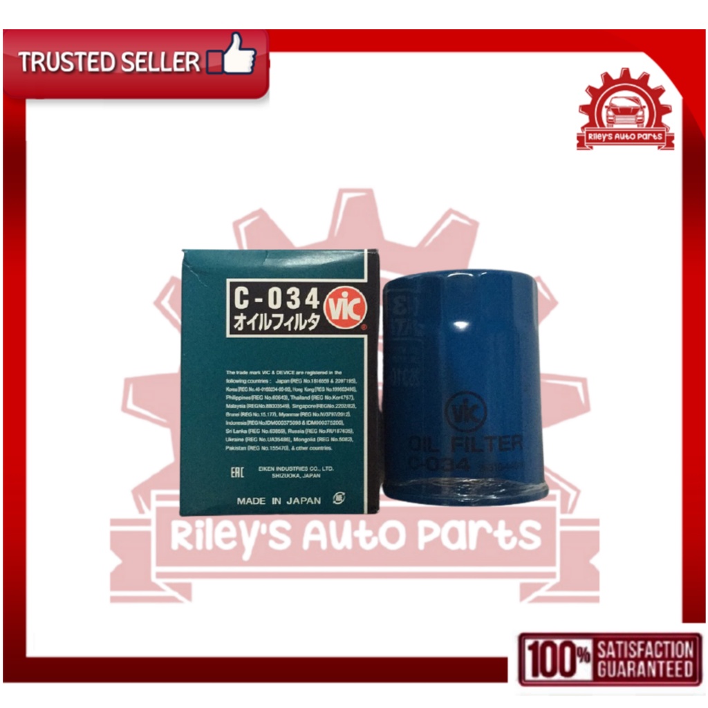 VIC C-034 OIL FILTER FOR HYUNDAI STAREX AND GRAND STAREX | Shopee ...