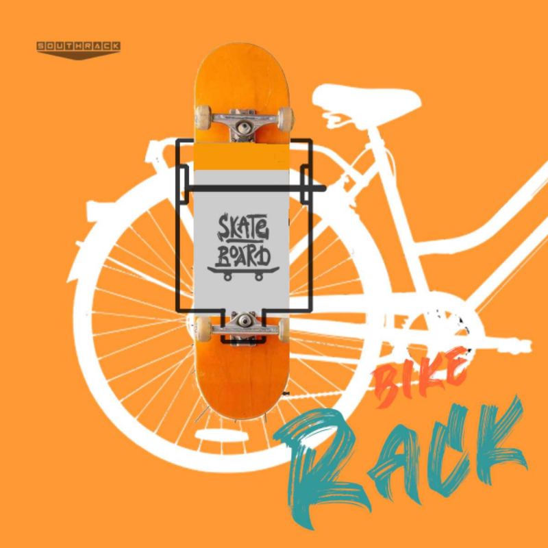 Skateboard rack for discount bike