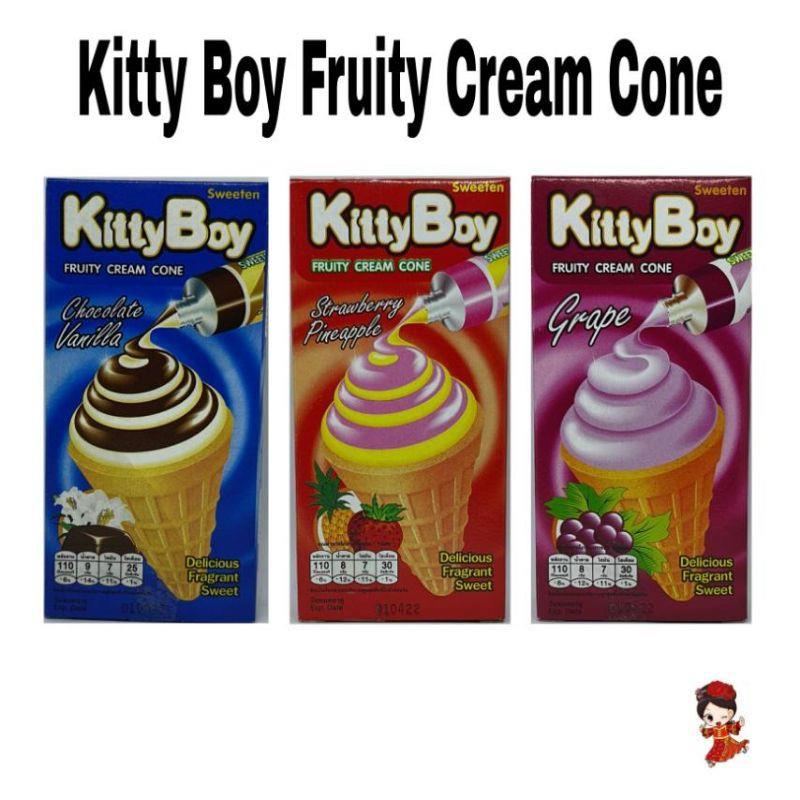 FOOD SNACKCHOCOLATE♤Kittyboy Kitty boy Fruity Cream Cone Shopee