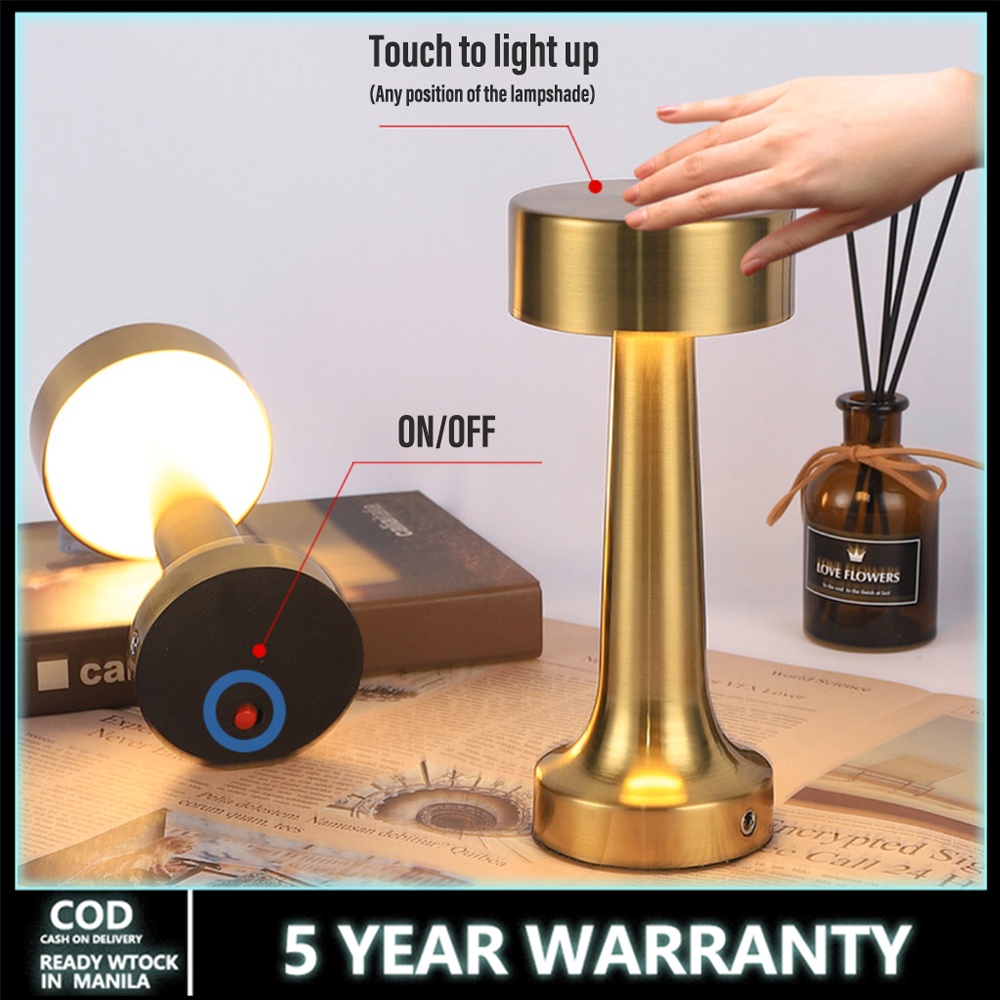 LED Bar Table Lamp Indoor Lighting Desk Light Touch Sensor Wireless