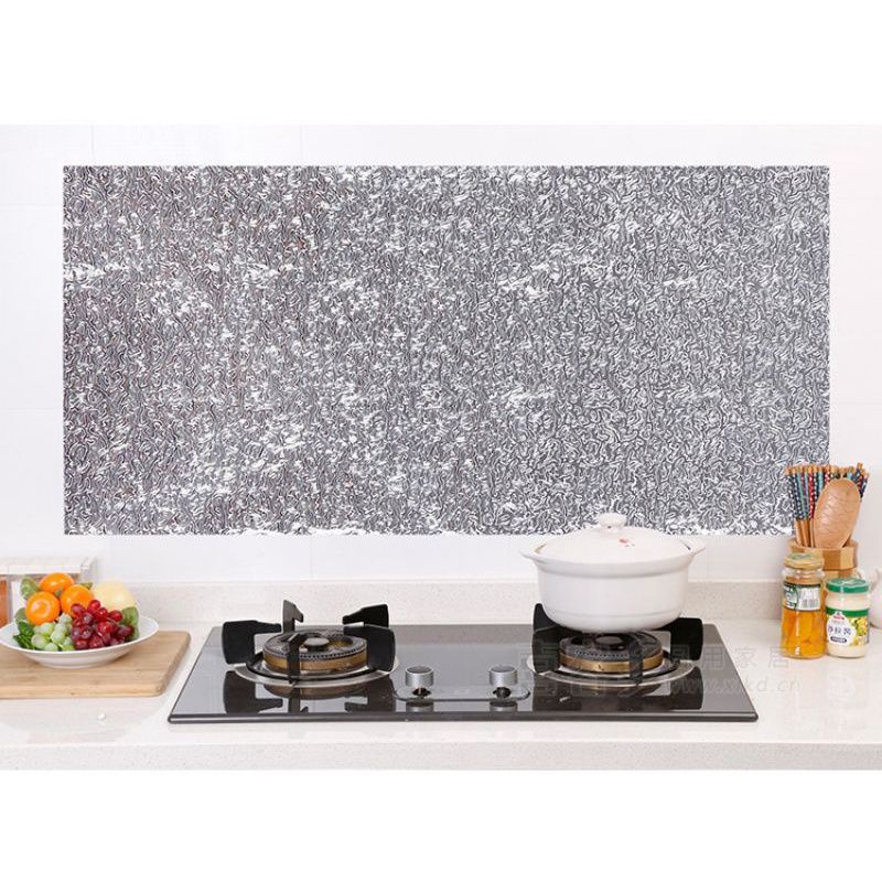 Multipurpose aluminum foil selfadhesive heatshielding kitchen wall