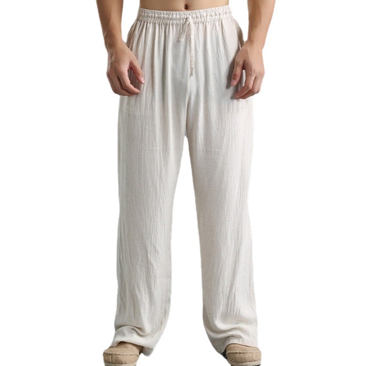 Size S-4XL Large Sports Men's Casual Wide Leg Pants Washable Cotton ...