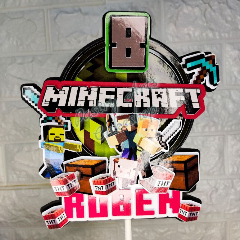 3D Cake Topper minecrft | Shopee Philippines