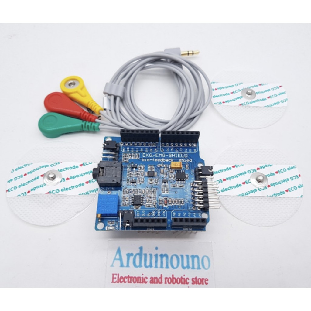 ECG / ECG / EMG Shield for Arduino with Cables and Electrodes sensor ...