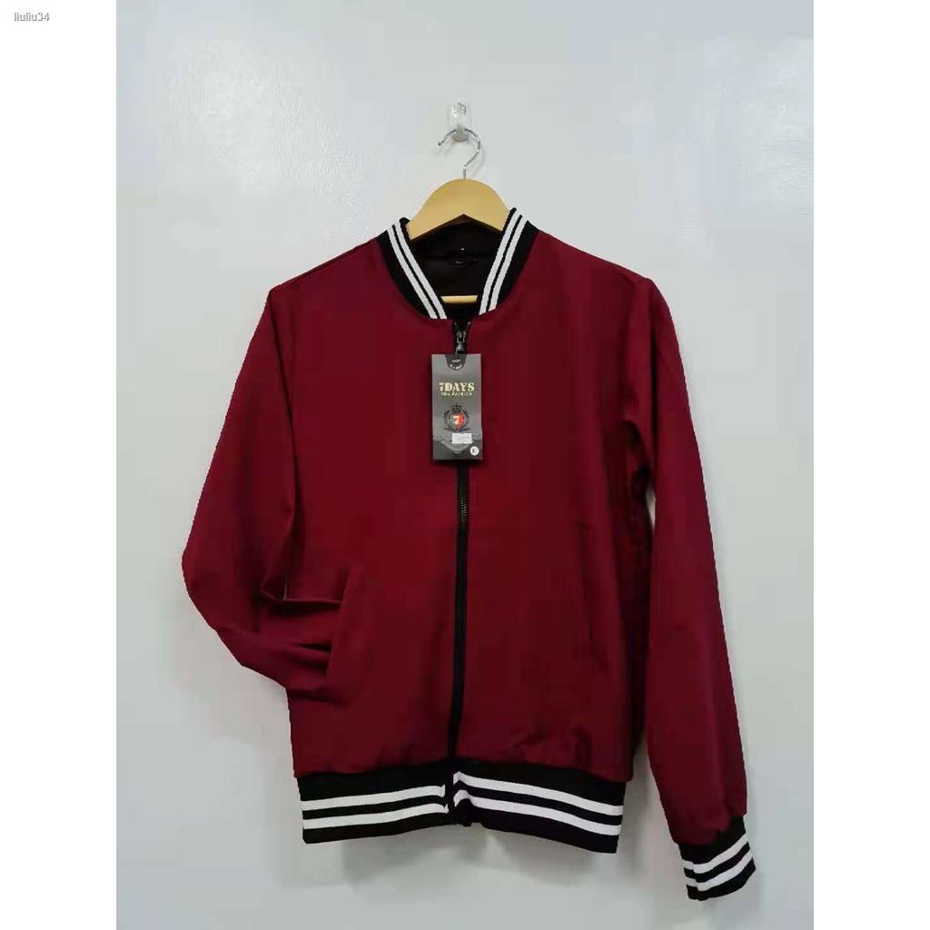 MEN'S SOLID ZIP BOMBER JACKET Shopee Philippines