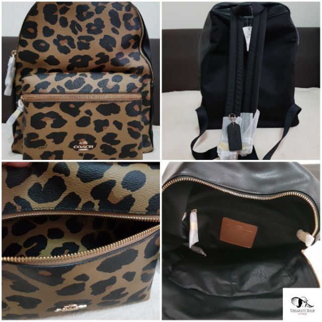 Coach leopard best sale print backpack