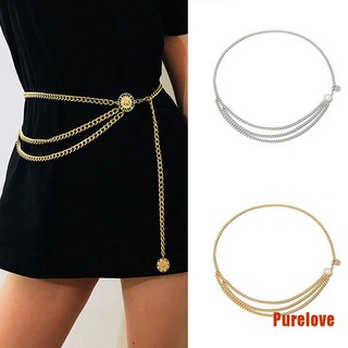 Waist Chain Belt for Women Multiple Moon Star Body Chain Metal 