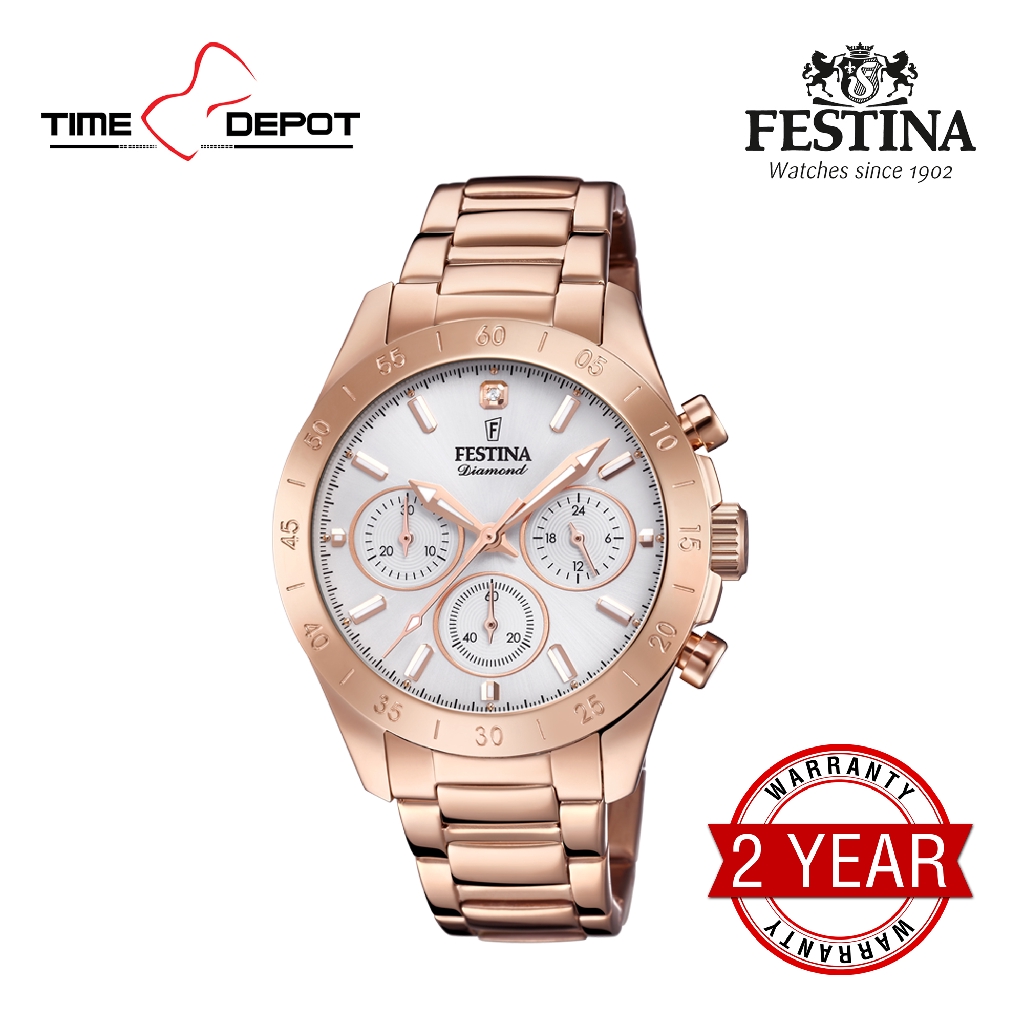 Festina rose sale gold watch