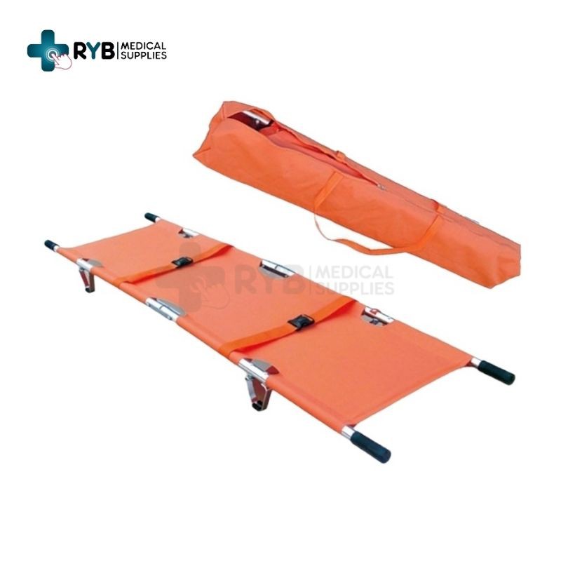 Folding stretcher outlet bed