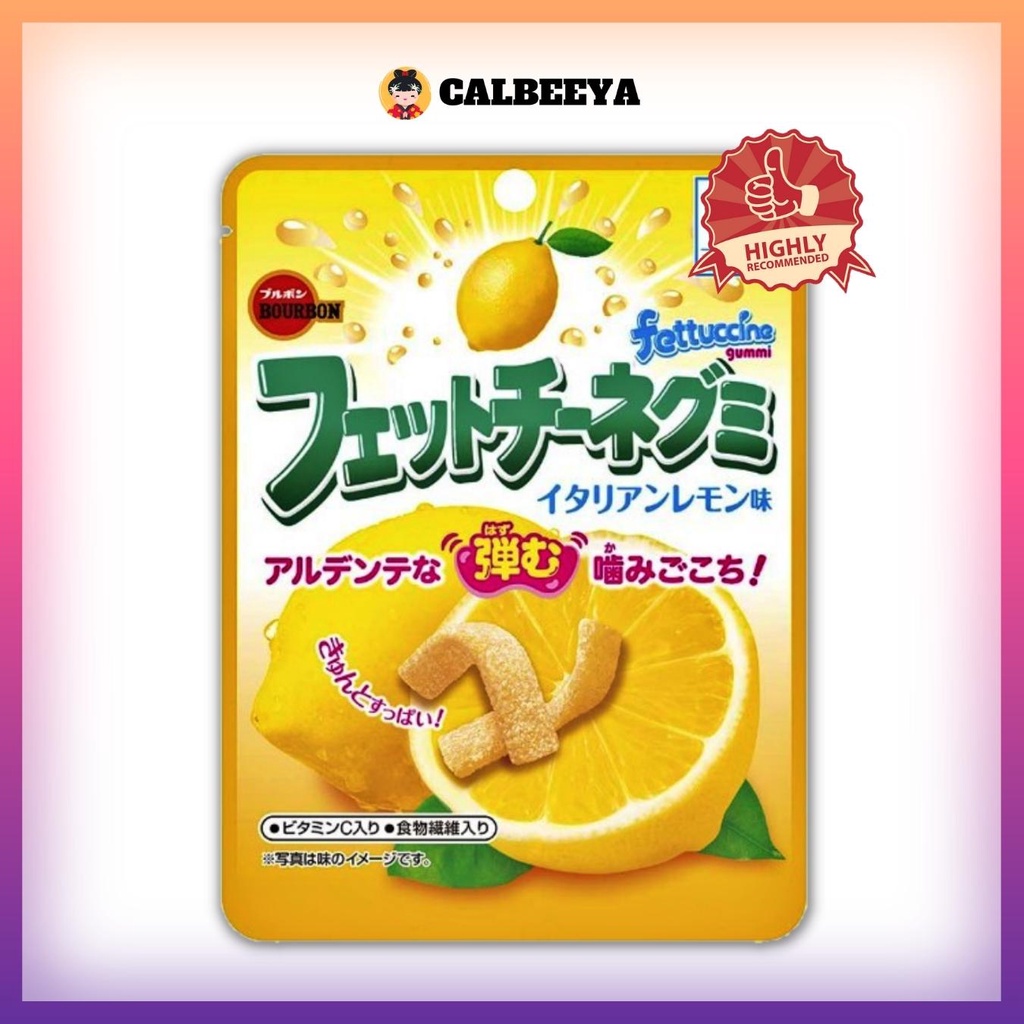 Japanese Bourbon Fettuccine Gummy Sweets Candy Lemon flavour Shopee